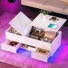 imageYITAHOME LED Lift Top Coffee Tables for Living Room with Power Outlets Charging Station Modern Coffee Table with Storage 2 Drawers ampamp Open Shelfs Rectangular Small Center Cocktail Table Glossy BlackGlossy White
