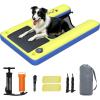 imageYITAHOME Large Dog Water Ramp Inflatable Dog Floating Ladder Up to 200 Pounds with PumpRopeRepair Kit Dog Floats for Pool Lakes Boats Docks