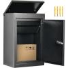 imageYITAHOME Package Delivery Boxes for Outside 189x15x354 inch Large Parcel Drop Box with Coded Lock AntiTheft Lockable Waterproof Parcel Storage Box for House Porch Curbside Black20H