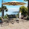 imageYITAHOME Patio Loveseat Wicker Outdoor Furniture All Weather Rattan Conversation Loveseat for Backyard Balcony and Deck with Soft Cushions Light BrownBeigeLight Brownblack