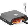 imageYITAHOME Pizza Oven for Grill Grill Top Pizza Oven with Pizza Peel ampamp Pizza Cutter Portable Outdoor Pizza Maker with Thermometer for Charcoal Grill Gas Grill Propane GrillBlack