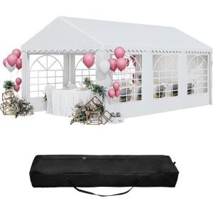 imageYITAHOME 20x20 ft Party Tent Heavy Duty Wedding Event Shelters Outdoor Upgraded Galvanized Canopy with Large White Roof Removable PVC Sidewalls ampamp 3 Storage BagsRipple
