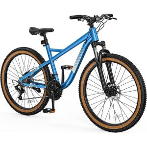 imageYITAHOME 26 Inch Mountain Bike for Men Women 21Speed Adult Bicycle Double Disc Brake Front Suspension Fork Aluminum Frame MTB for AdultsBlue