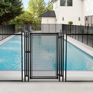 imageYITAHOME 4 x 72FT Pool Fence for Above Ground Pools Mesh Pool Safety Fence Outdoor Swimming Backyard Garden Pool Fencing Black4 x 32FT Gate