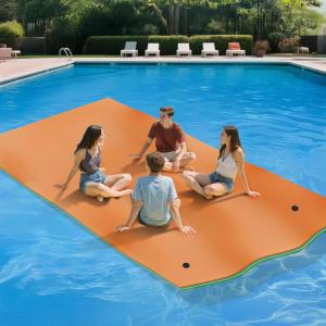 imageYITAHOME 912 Lily Pad Floating Mat for Lake and Pool Portable Outdoor Water Floating Mat 3Layer XPE Floating Island for Boat Beach Ocean OrangeOrange