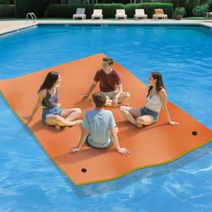 imageYITAHOME 912 Lily Pad Floating Mat for Lake and Pool Portable Outdoor Water Floating Mat 3Layer XPE Floating Island for Boat Beach Ocean OrangeOrangeGreenOrange