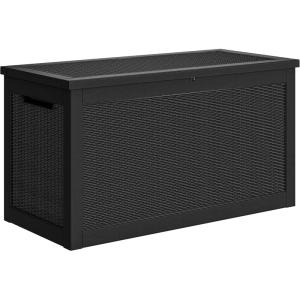 imageYITAHOME 95 Gallon DoubleWall Deck Box with Divider ampamp Side Handles Outdoor Large Storage for Patio Furniture Cushions Garden Pool Accessories Water Resistant ampamp Lockable