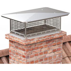 imageYITAHOME Chimney Cap 17quot x 29quot Chimney Cover for Outside 304 Stainless Steel Fireplace Chimney Caps with Adjustable Metal Strips Screws ampamp Gloves13 x 24