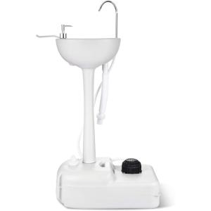 imageYITAHOME Portable Sink Camping Hand Washing Station with 17 L Wash Basin Stand and Carry Bag Rolling Wheels Soap Dispenser Towel Holder for Outdoor Travel Boat Gather Garden WorksiteSink