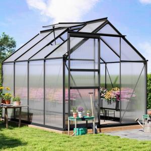 imageYITAHOME10x7x7 Greenhouses Large Walkin Green House Heavy Duty Tunnel Green Houses Outdoor Portable Plant Gardening Upgraded Galvanized Steel Frame Zipper Doors 5 Crossbars GardenMatte Black