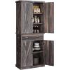 imageYITAHOME 72 Tall Kitchen Pantry Farmhouse Kitchen Storage Cabinets with Barn Doors Drawer and Adjustable Shelves Wood Cupboard for Kitchen Dining Room Bathroom WhiteGray Rustic