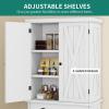 imageYITAHOME 72 Tall Kitchen Pantry Farmhouse Kitchen Storage Cabinets with Barn Doors Drawer and Adjustable Shelves Wood Cupboard for Kitchen Dining Room Bathroom WhiteWhite