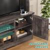 imageYITAHOME Farmhouse TV Stand for 65 Inch TV 73quot Tall Entertainment Center with Storage Power Outlet Adjustable Shelf ampamp FlipUp Compartments Rustic Media Console Cabinet for Living Room OakRustic Oak