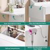 imageYITAHOME Vanity Desk with Mirror and Lights RGB Cabinet Extral Foldable Desk Makeup Desk with Large Mirror and Power Outlets Vanity Table Set Bedroom Dressing Room BlackWhite