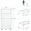 imageYITAHOME 3Drawer Metal Filing Cabinet Office Drawers with Keys Compact Slim Portable File Cabinet PreBuilt Office Storage Solution for A4LetterLegal WhiteWhite