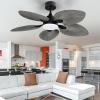 imageYITAHOME 42 Inch Ceiling Fans with Lights and Remote Tropical Ceiling Fans with 6 Modes Reversible Quiet DC Motor Dimmable Lighting for Living Room Dining Room GreyGray