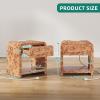 imageYITAHOME Nightstand Set of 2 Mid Century Modern Night Stands with Drawer ampamp Charging Station Bed Side Tables Bedroom Farmhouse Bedside Table Small End Table for Living Room Burl2 PCS