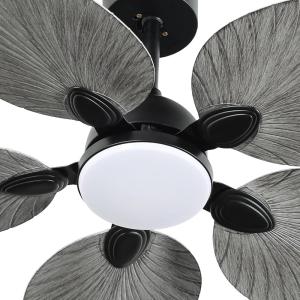 imageYITAHOME 42 Inch Ceiling Fans with Lights and Remote Tropical Ceiling Fans with 6 Modes Reversible Quiet DC Motor Dimmable Lighting for Living Room Dining Room GreyGray