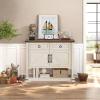 imageYITAHOME Farmhouse Console Table with 2Door ampamp 2 Drawers Cabinet Coffee Bar Table with Storage Shelf Sofa Tables Buffet Sideboard for Kitchen Entryway Hallway Dining Living RoomConsole Table