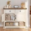 imageYITAHOME Farmhouse Console Table with 2Door ampamp 2 Drawers Cabinet Coffee Bar Table with Storage Shelf Sofa Tables Buffet Sideboard for Kitchen Entryway Hallway Dining Living RoomConsole Table