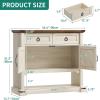 imageYITAHOME Farmhouse Console Table with 2Door ampamp 2 Drawers Cabinet Coffee Bar Table with Storage Shelf Sofa Tables Buffet Sideboard for Kitchen Entryway Hallway Dining Living RoomConsole Table