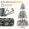 imageYITAHOME 75ft Prelit Snow Flocked Christmas Tree with Remote Hinged Pine Christmas Tree with 550 Warm WhiteMulticolor Changing Lights 1550 Branch Tips and Foldable Base for Home Party Decoration