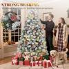 imageYITAHOME 75ft Prelit Snow Flocked Christmas Tree with Remote Hinged Pine Christmas Tree with 550 Warm WhiteMulticolor Changing Lights 1550 Branch Tips and Foldable Base for Home Party Decoration