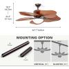 imageYITAHOME 46 Inch Tropical Ceiling Fans with Lights Reversible Quiet DC Motor 6 Speeds 3CCT Dimmable Light 5 Palm Leaf Blades With Remote for Bedroom Living Room Dining Room