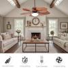imageYITAHOME 46 Inch Tropical Ceiling Fans with Lights Reversible Quiet DC Motor 6 Speeds 3CCT Dimmable Light 5 Palm Leaf Blades With Remote for Bedroom Living Room Dining Room