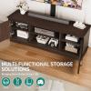 imageYITAHOME Farmhouse TV Stand with Mount Sturdy TV Stand Mount for 324555606570 inch TVs Entertainment Center with Adjustable Shelf TV Cabinet Media Console for Living Room EspressoEspresso