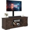 imageYITAHOME Farmhouse TV Stand with Mount Sturdy TV Stand Mount for 324555606570 inch TVs Entertainment Center with Adjustable Shelf TV Cabinet Media Console for Living Room EspressoEspresso