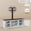 imageYITAHOME Farmhouse TV Stand with Mount Sturdy TV Stand Mount for 324555606570 inch TVs Entertainment Center with Adjustable Shelf TV Cabinet Media Console for Living Room EspressoGrey White  Espresso