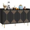 imageYITAHOME Modern Sideboard Buffet Cabinet with Storage 55 Kitchen Storage Cabinet Coffee Bar Cabinets for Dining Room Kitchen Hallway WhiteBlack