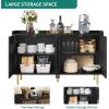 imageYITAHOME Modern Sideboard Buffet Cabinet with Storage 55 Kitchen Storage Cabinet Coffee Bar Cabinets for Dining Room Kitchen Hallway WhiteBlack