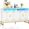 imageYITAHOME Modern Sideboard Buffet with Drawers 55quot Buffet Cabinet with Storage Coffee Bar Cabinets for Hallway Entryway Kitchen or Living Room WhiteWhite