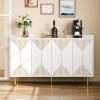 imageYITAHOME Modern Sideboard Buffet with Drawers 55quot Buffet Cabinet with Storage Coffee Bar Cabinets for Hallway Entryway Kitchen or Living Room WhiteWhite