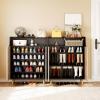 imageYITAHOME Shoe Cabinet with Doors 5Tier Shoe Storage Cabinet with Open Shelves Large Capacity Wooden Shoes Rack Organizer with Pine Wood Legs for EntrywayHallwayCloset