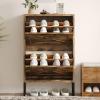 imageYITAHOME Shoe Storage Cabinet Entryway 2 Flip Drawers Freestanding Organizer With Metal Legs Narrow Storage Rack Cabinet Rustic BrownRustic Brown