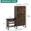 imageYITAHOME Shoe Storage Cabinet Entryway 2 Flip Drawers Freestanding Organizer With Metal Legs Narrow Storage Rack Cabinet Rustic BrownRustic Brown