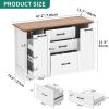 imageYITAHOME Storage Cabinet with 5 Drawers Farmhouse Sideboard Buffet Cabinet with Storage Coffee Bar Cabinets for Dining Room Antique White5 drawers