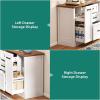 imageYITAHOME Storage Cabinet with 5 Drawers Farmhouse Sideboard Buffet Cabinet with Storage Coffee Bar Cabinets for Dining Room Antique White5 drawers