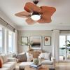 imageYITAHOME 46 Inch Tropical Ceiling Fans with Lights Reversible Quiet DC Motor 6 Speeds 3CCT Dimmable Light 5 Palm Leaf Blades With Remote for Bedroom Living Room Dining Room