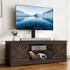 imageYITAHOME Farmhouse TV Stand with Mount Sturdy TV Stand Mount for 324555606570 inch TVs Entertainment Center with Adjustable Shelf TV Cabinet Media Console for Living Room EspressoEspresso