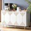 imageYITAHOME Modern Sideboard Buffet Cabinet with Storage 55 Kitchen Storage Cabinet Coffee Bar Cabinets for Dining Room Kitchen Hallway WhiteWhite
