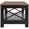 imageYITAHOME Coffee Table for Living Room Modern Farmhouse Coffee Table with Storage 2Tier Center Table Wood Living Room Table Accent Cocktail with Sturdy Frame BlackBrown and Black