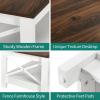 imageYITAHOME Coffee Table for Living Room Modern Farmhouse Coffee Table with Storage 2Tier Center Table Wood Living Room Table Accent Cocktail with Sturdy Frame BlackBrown and White