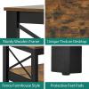 imageYITAHOME Coffee Table for Living Room Modern Farmhouse Coffee Table with Storage 2Tier Center Table Wood Living Room Table Accent Cocktail with Sturdy Frame BlackRustic Brown