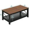imageYITAHOME Coffee Table for Living Room Modern Farmhouse Coffee Table with Storage 2Tier Center Table Wood Living Room Table Accent Cocktail with Sturdy Frame BlackBrown and Black