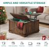 imageYITAHOME Farmhouse Lift Top Coffee Table for Living Room Square Wood Coffee Table with Large Hidden Storage Compartment Rustic Cocktail Table with Hinged Lift Top for Home Office Reclaimed BarnwoodReclaimed Barnwood
