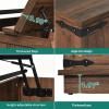 imageYITAHOME Farmhouse Lift Top Coffee Table for Living Room Square Wood Coffee Table with Large Hidden Storage Compartment Rustic Cocktail Table with Hinged Lift Top for Home Office Reclaimed BarnwoodReclaimed Barnwood
